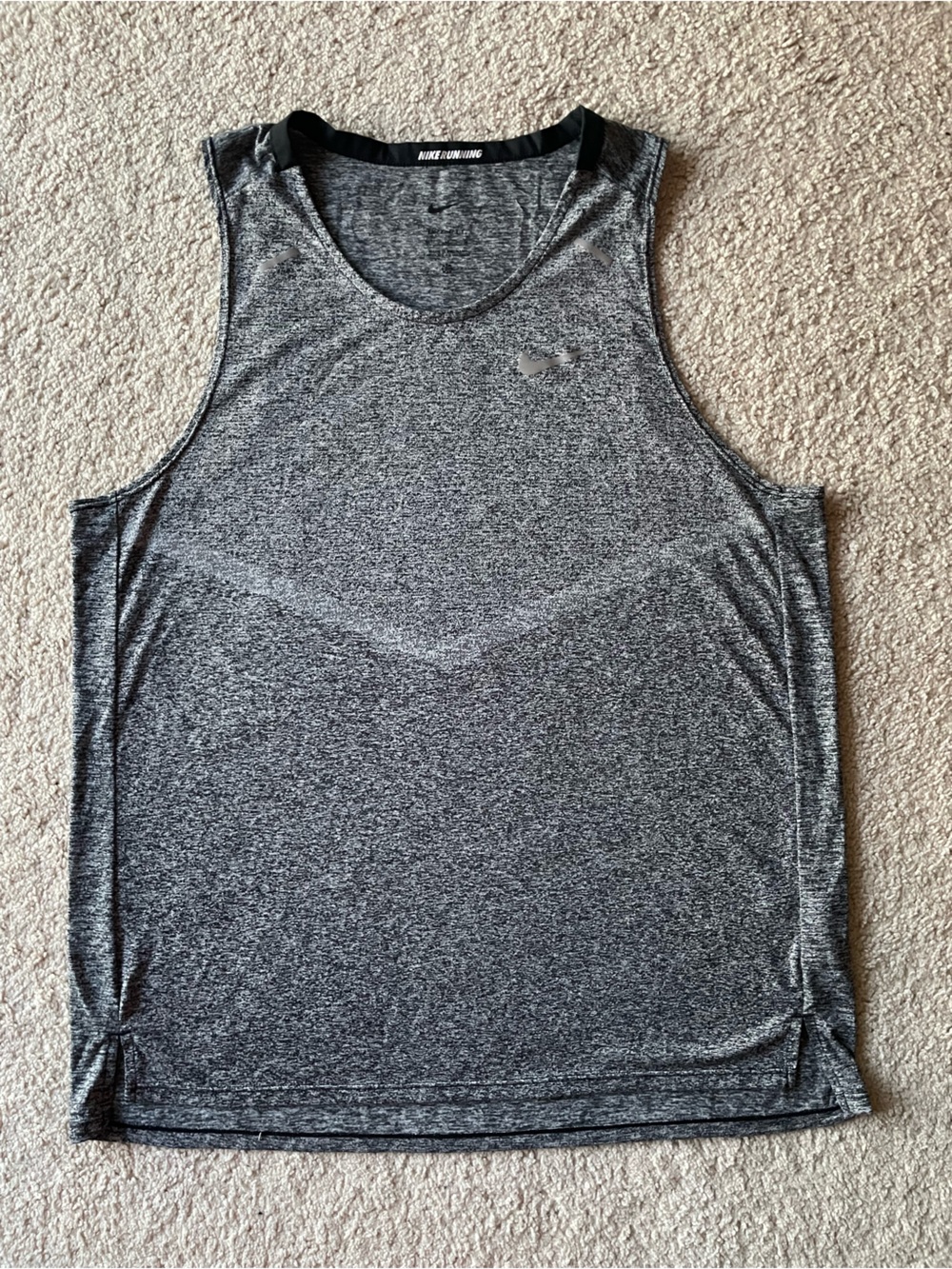 Nike Men’s Heather Gray Athletic Tank Top Size M Running Gym Workout Lightweight